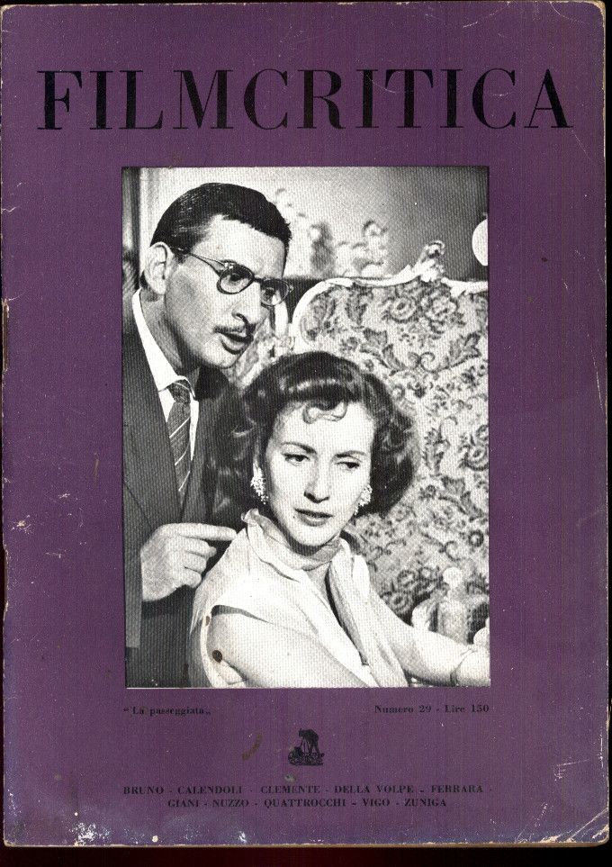 FILMCRITICA magazine side cover Issue 29  1953