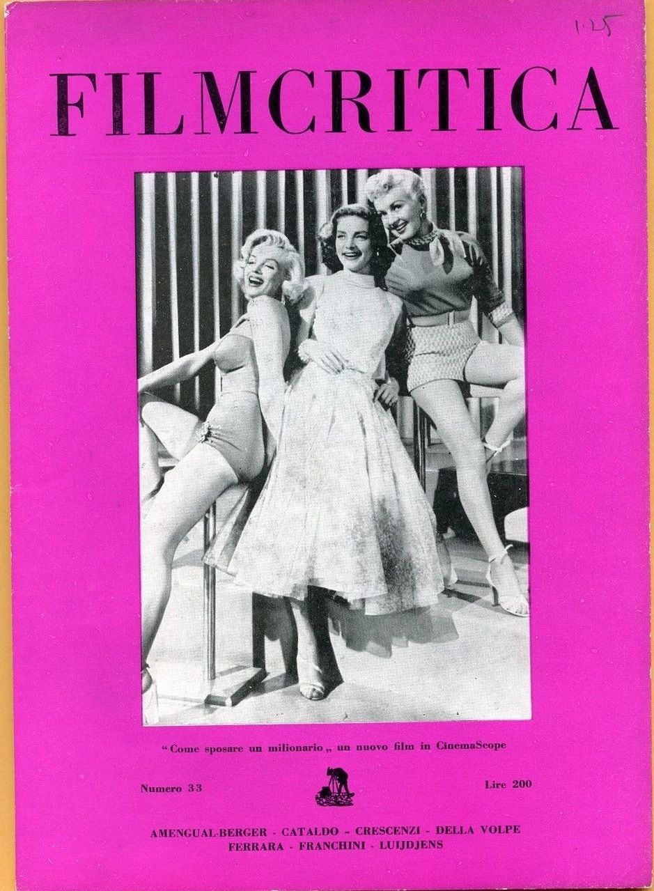 FILMCRITICA magazine side cover Issue 33  1954
