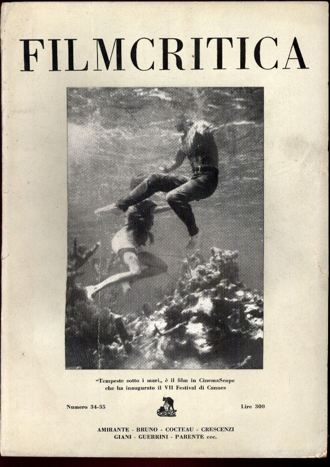 FILMCRITICA magazine side cover Issue 34/35  1954