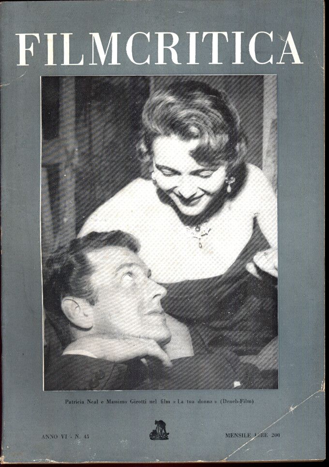 FILMCRITICA magazine side cover Issue 45  1955