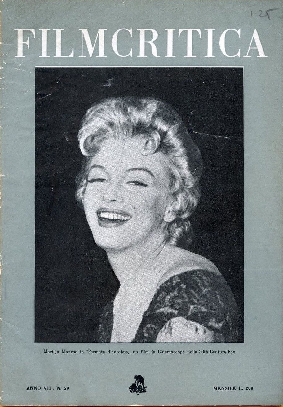 FILMCRITICA magazine side cover Issue 59  1956