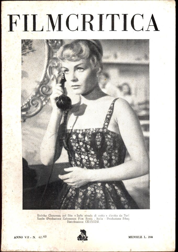 FILMCRITICA magazine side cover Issue 62/63  1956