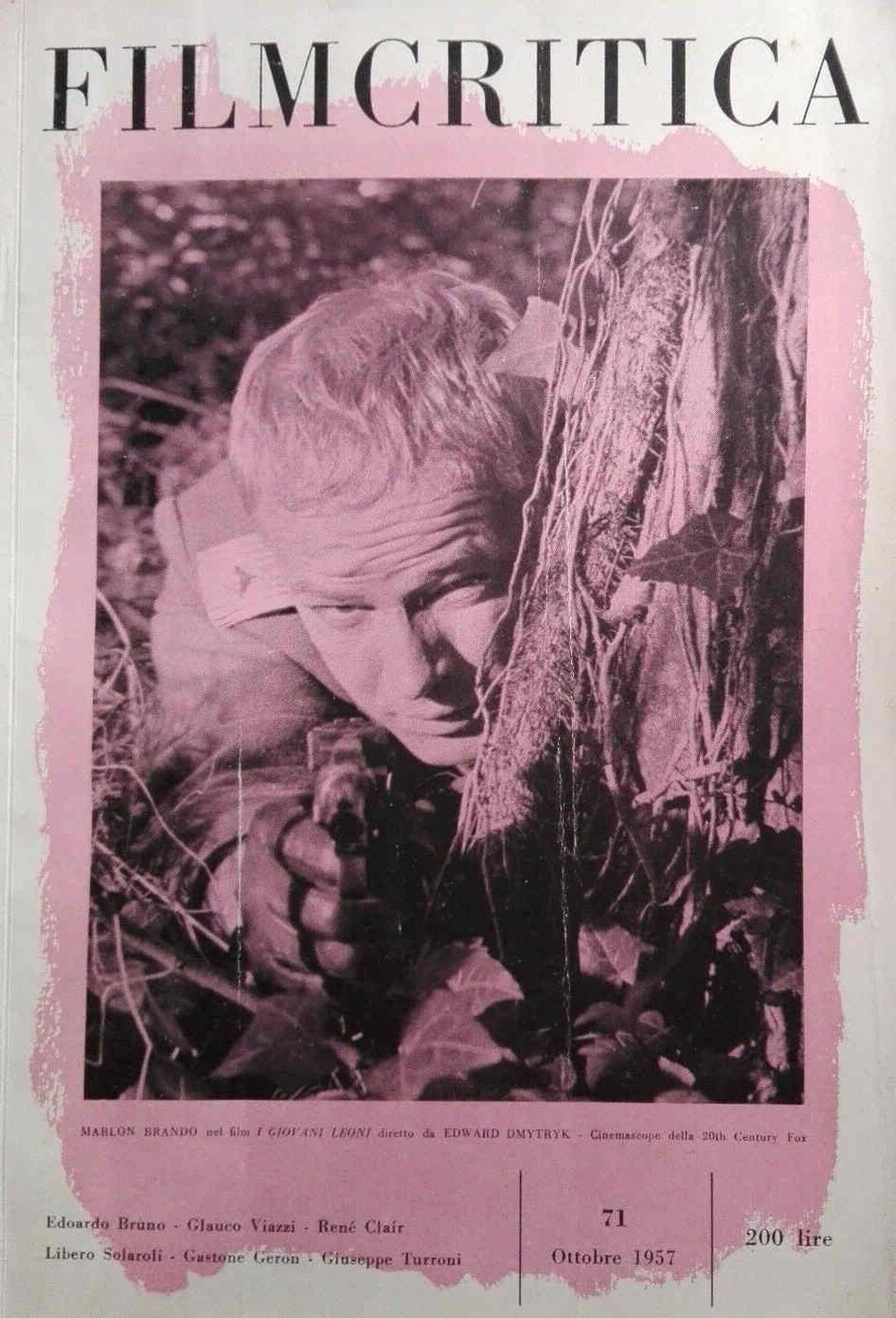 FILMCRITICA magazine side cover Issue 71  October 1957