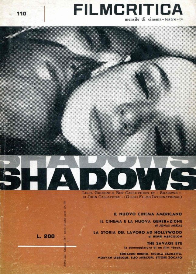 FILMCRITICA magazine side cover Issue 110 June 1961