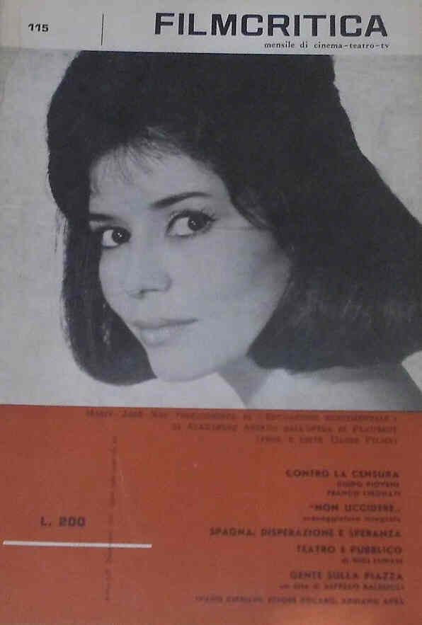 FILMCRITICA magazine side cover Issue 115  1961