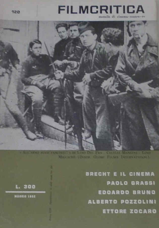 FILMCRITICA magazine side cover Issue 120 May 1962
