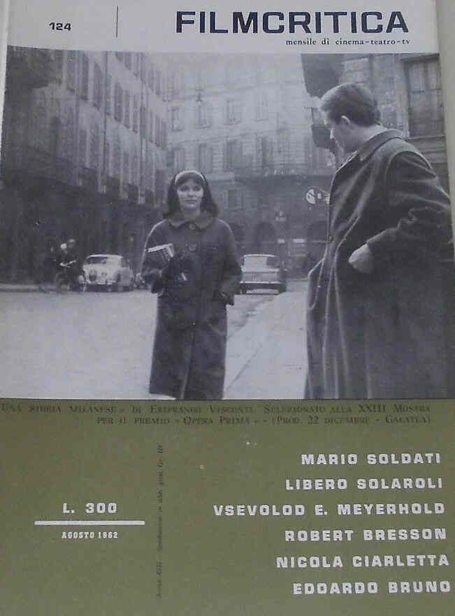 FILMCRITICA magazine side cover Issue 124 August 1962