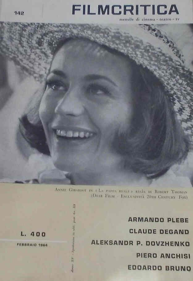FILMCRITICA magazine side cover Issue 142 February 1964