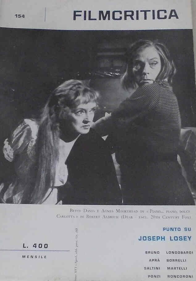 FILMCRITICA magazine side cover Issue 154 February 1965