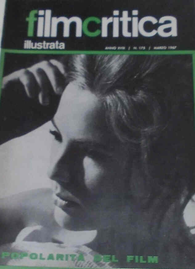 FILMCRITICA magazine side cover Issue 175 March 1967