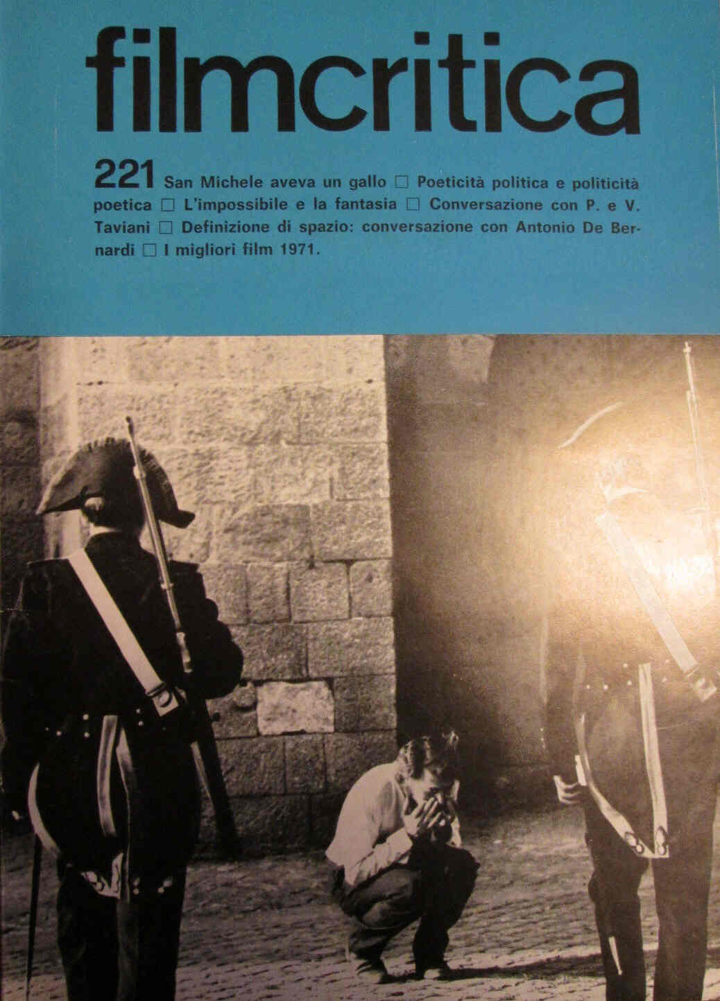 FILMCRITICA magazine side cover Issue 221  1972