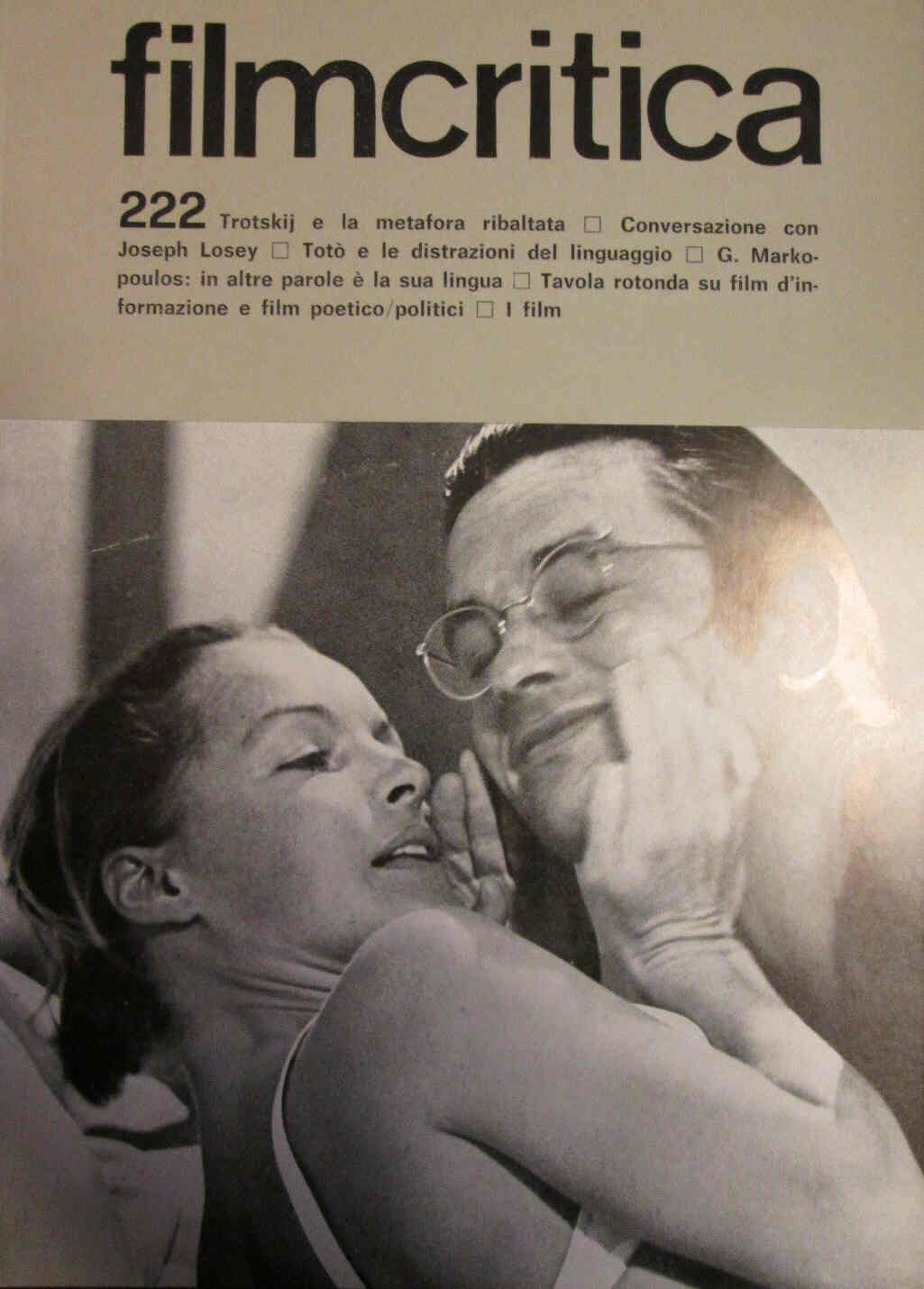 FILMCRITICA magazine side cover Issue 222  1972