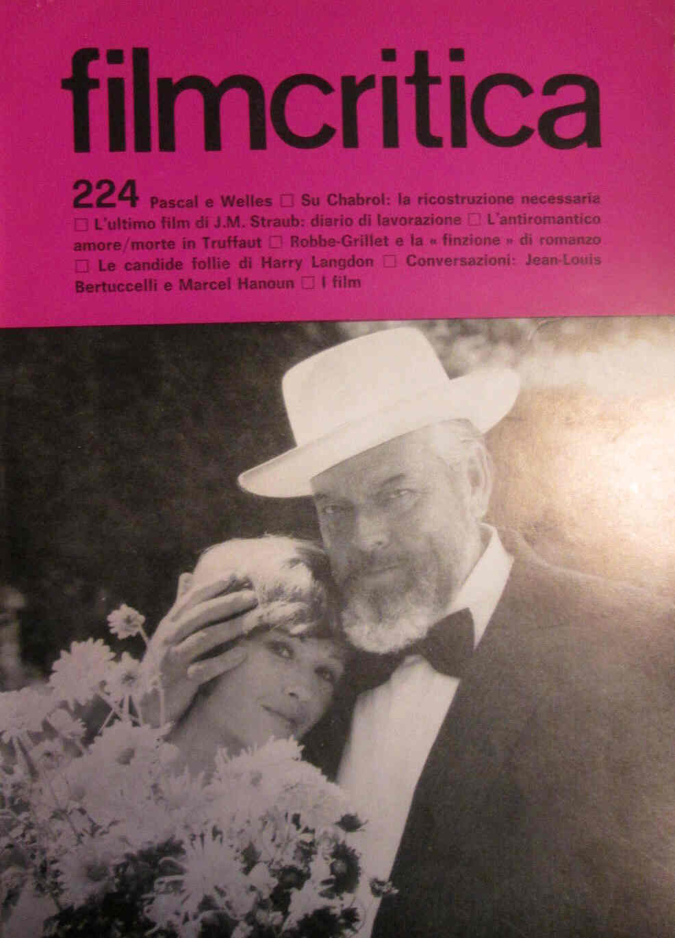 FILMCRITICA magazine side cover Issue 224  1972