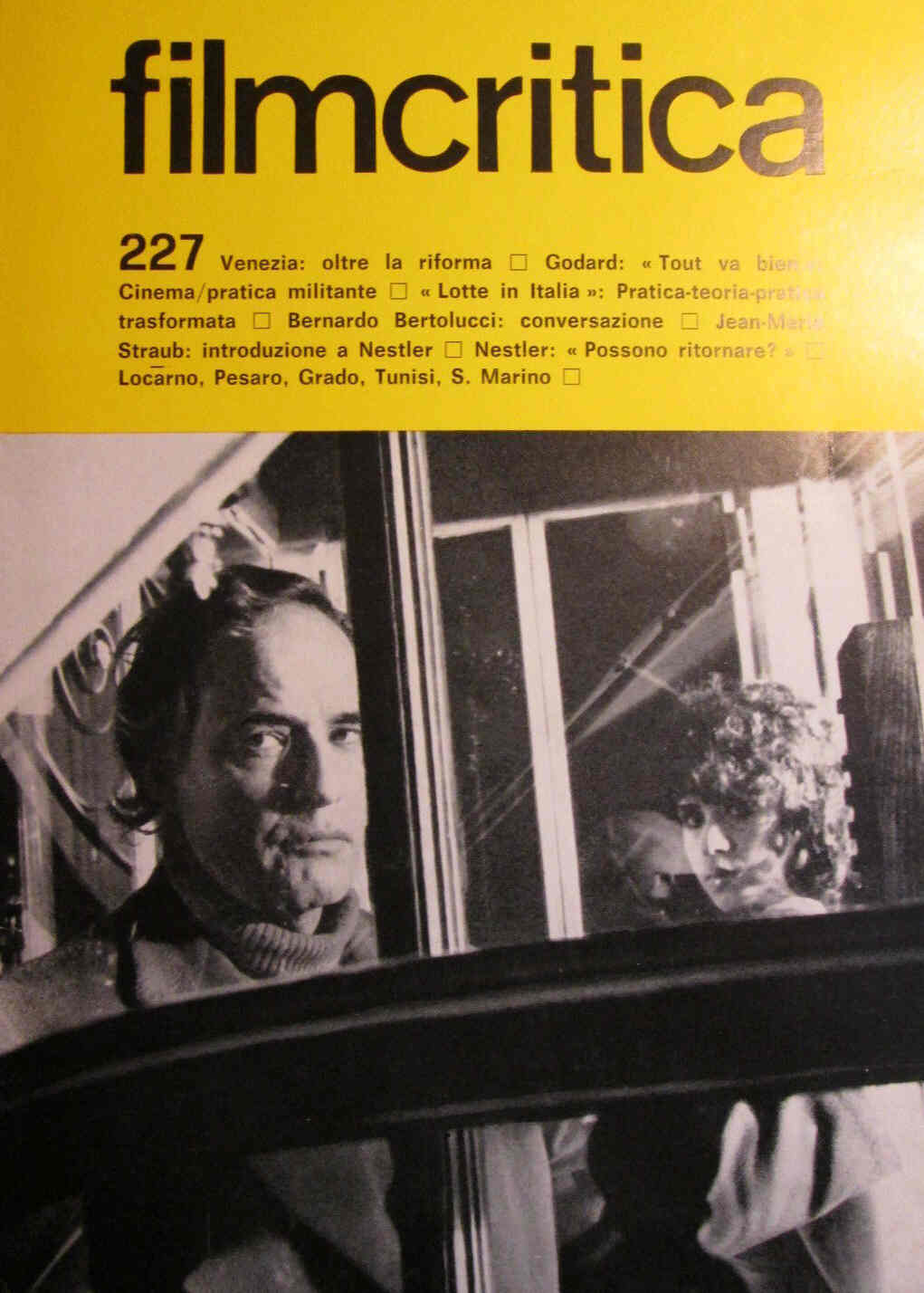 FILMCRITICA magazine side cover Issue 227  1972