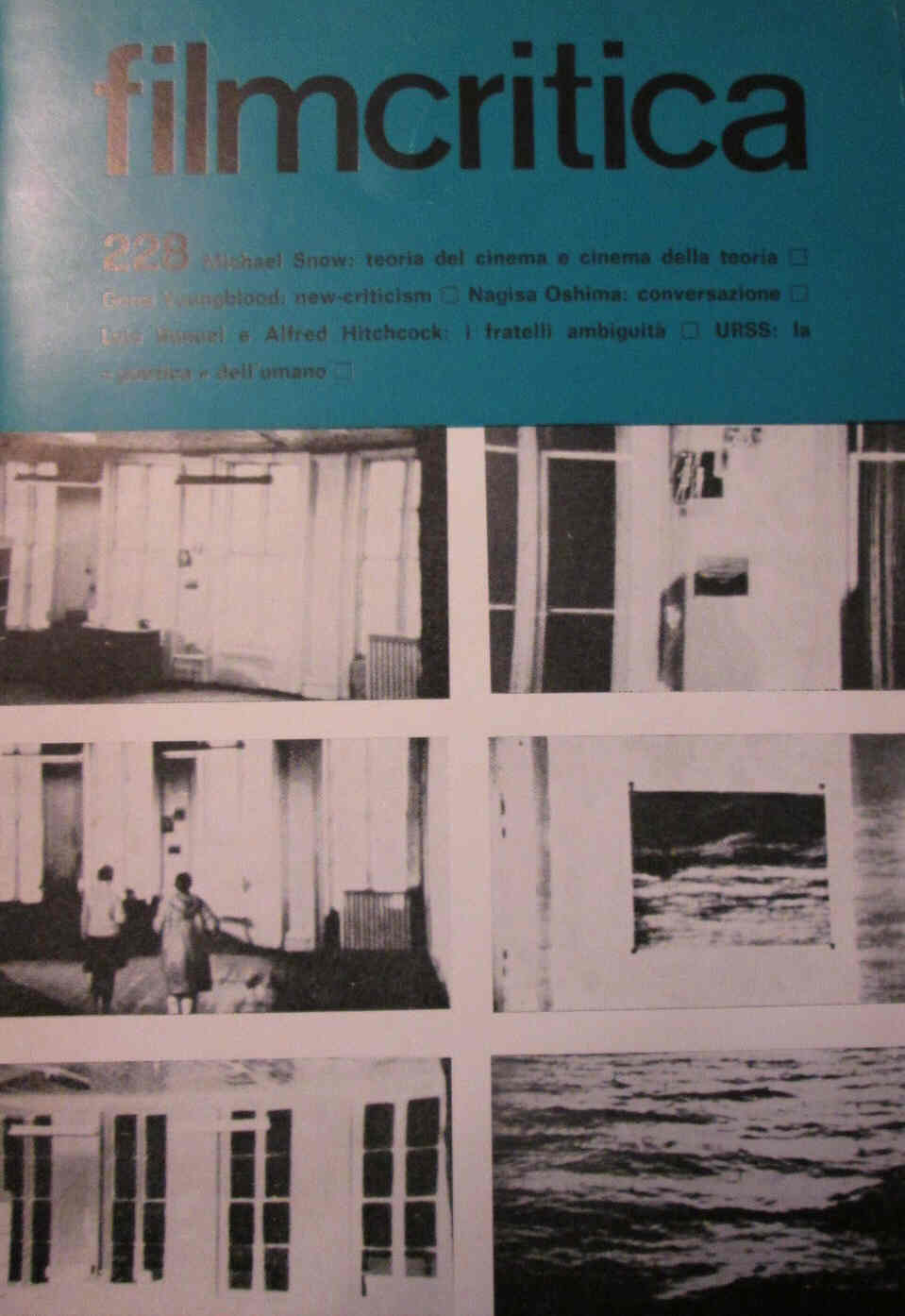 FILMCRITICA magazine side cover Issue 228  1972