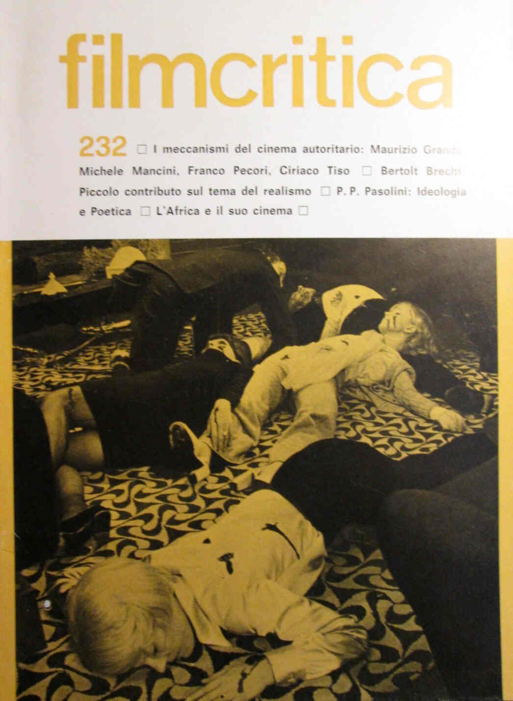FILMCRITICA magazine side cover Issue 232  1973