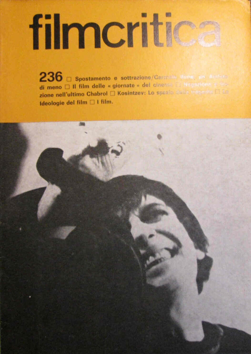 FILMCRITICA magazine side cover Issue 236  1973