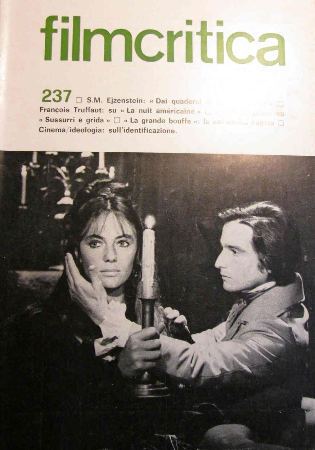 FILMCRITICA magazine side cover Issue 237  1973