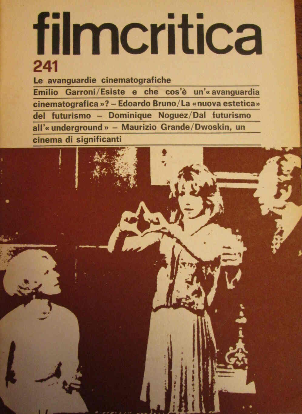 FILMCRITICA magazine side cover Issue 241  1974