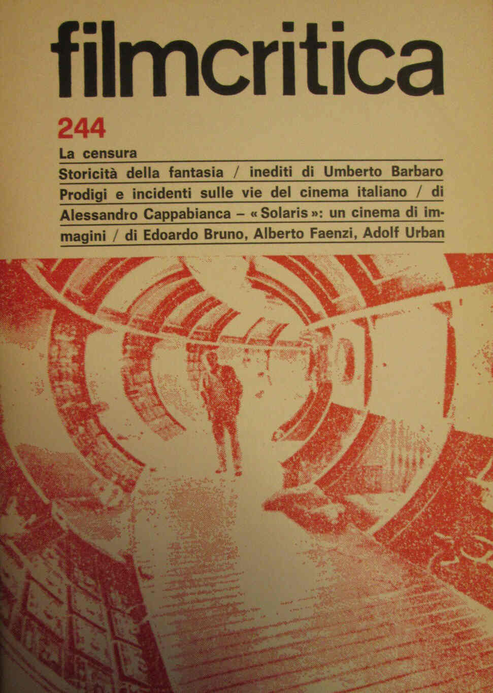 FILMCRITICA magazine side cover Issue 244  1974