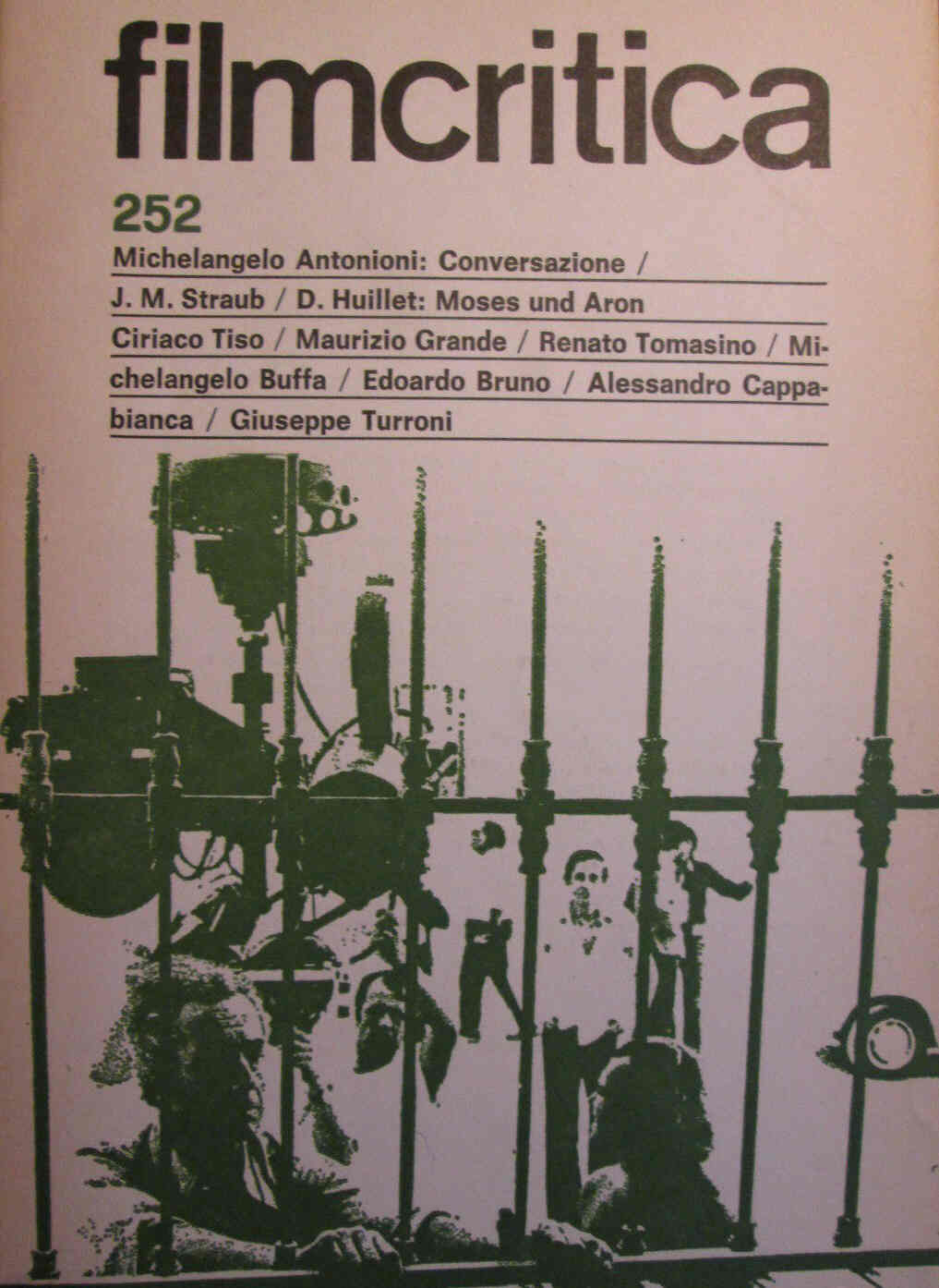 FILMCRITICA magazine side cover Issue 252  1975