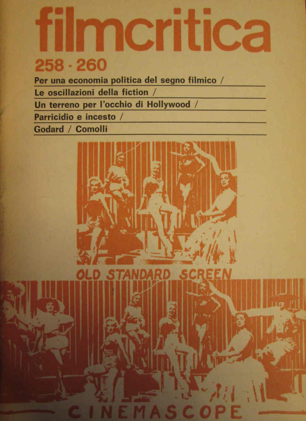 FILMCRITICA magazine side cover Issue 258/260 October-December 1975