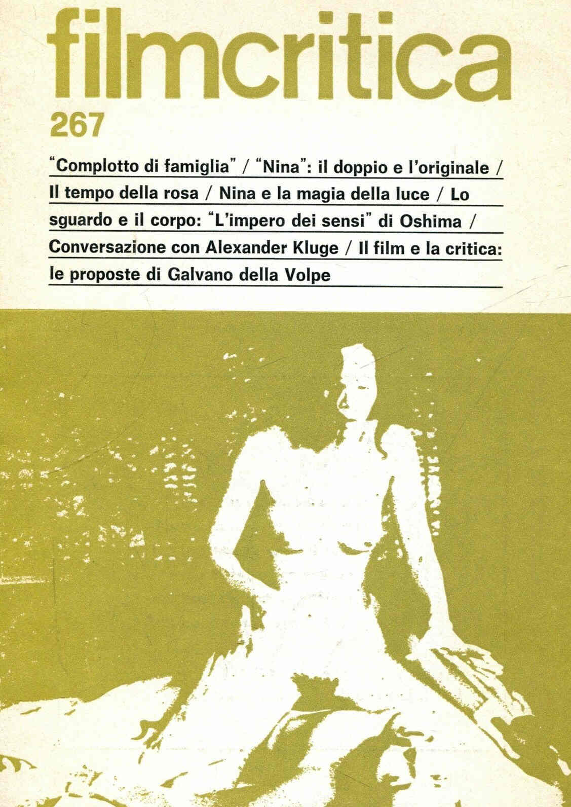 FILMCRITICA magazine side cover Issue 267 September 1976
