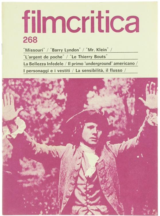 FILMCRITICA magazine side cover Issue 268  October 1976