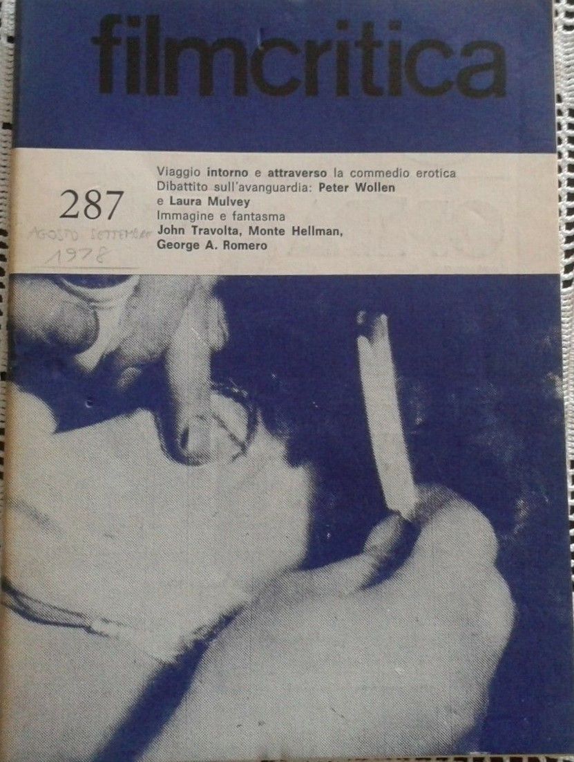 FILMCRITICA magazine side cover Issue 287  August/September 1978