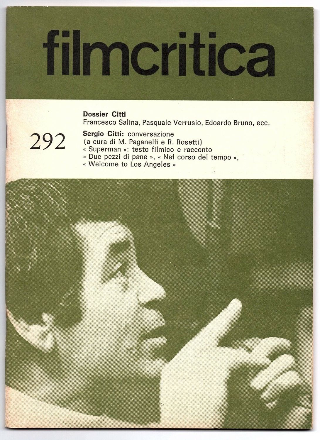 FILMCRITICA magazine side cover Issue 292  February 1979