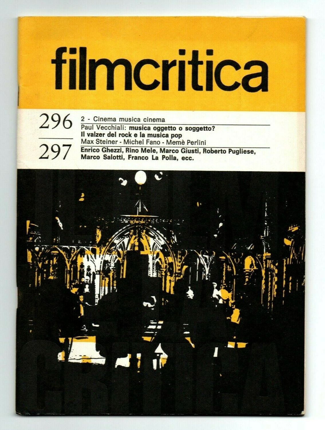FILMCRITICA magazine side cover Issue 296-7  August 1979