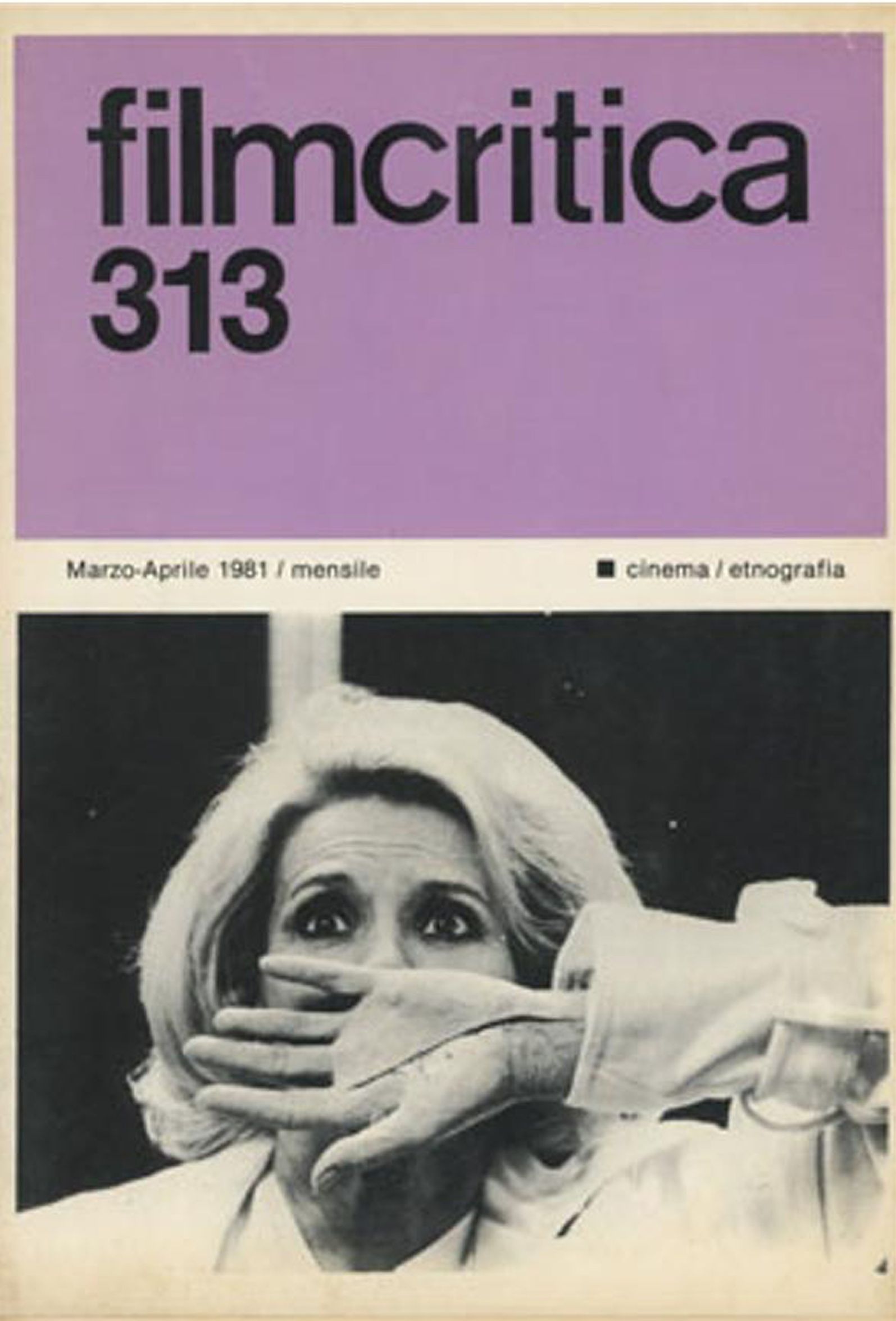 FILMCRITICA magazine side cover Issue 313  March/April 1981