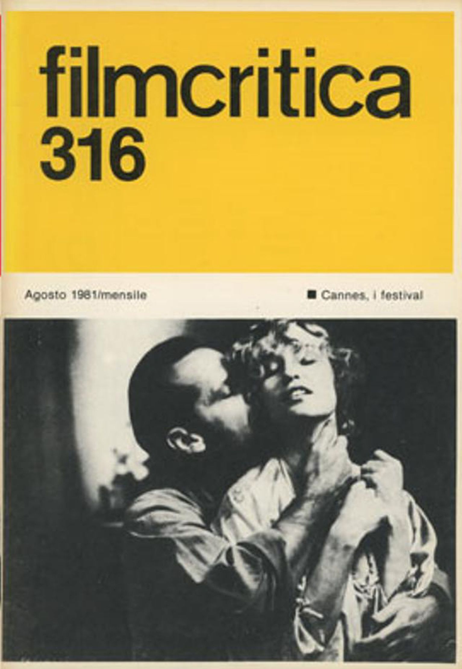 FILMCRITICA magazine side cover Issue 316  August 1981