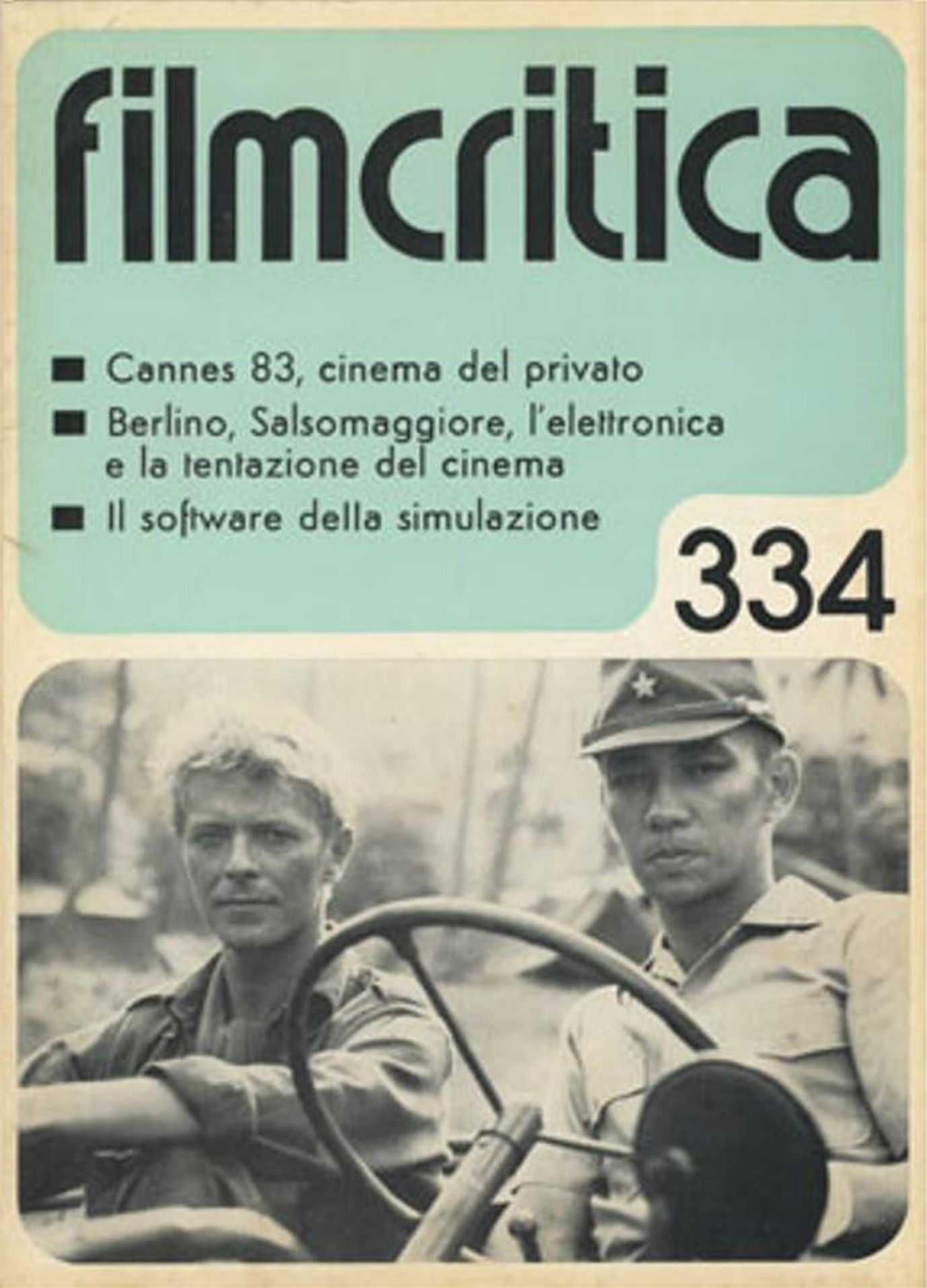 FILMCRITICA magazine side cover Issue 334   1983