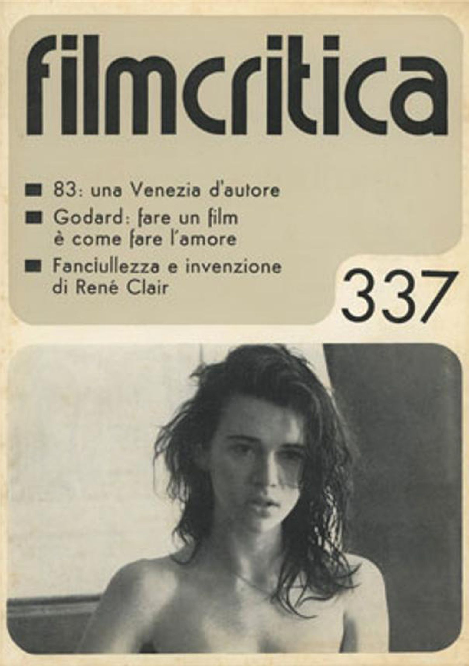 FILMCRITICA magazine side cover Issue 337   1983