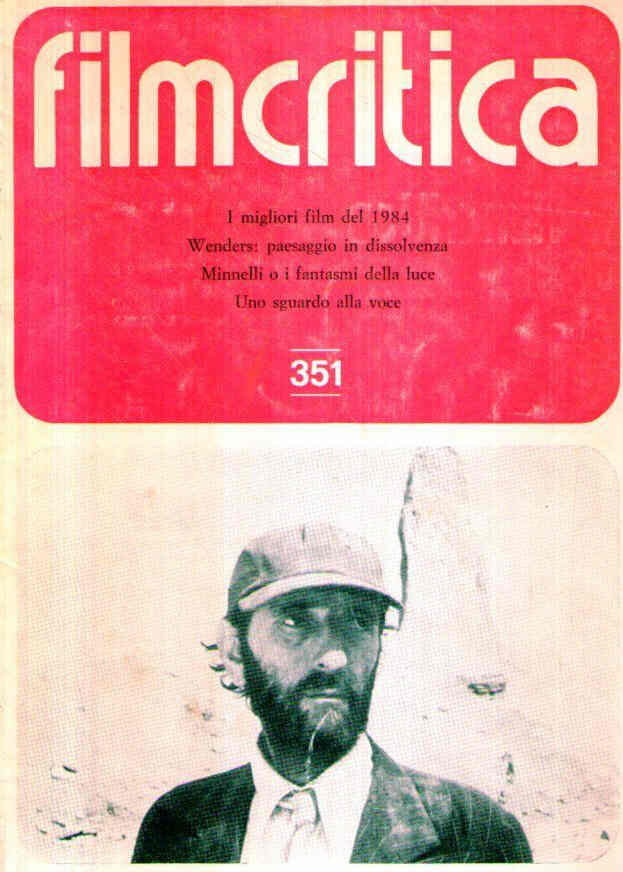 FILMCRITICA magazine side cover Issue 351 January 1985