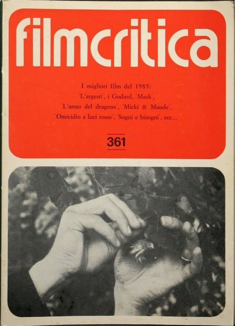 FILMCRITICA magazine side cover Issue 361   1986