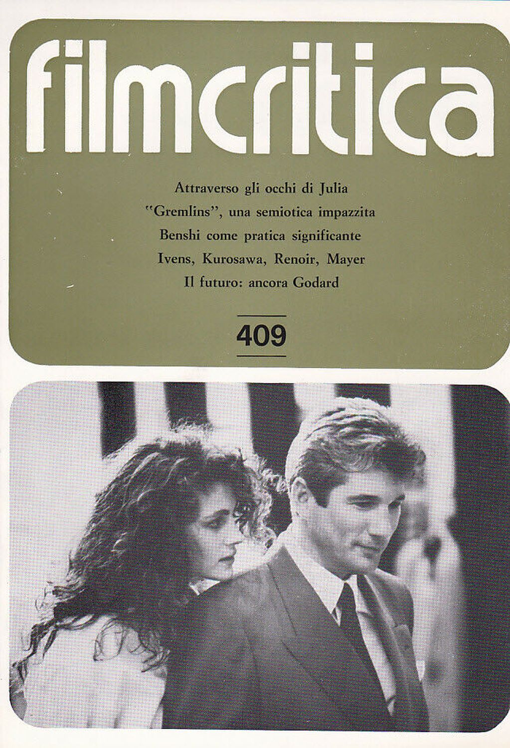 FILMCRITICA magazine side cover Issue 409  November 1990