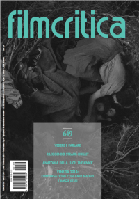 FILMCRITICA magazine side cover Issue 649  2014