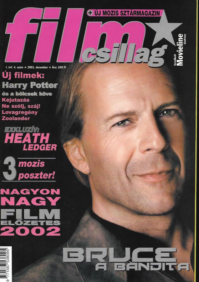 FILM CSILLAG magazine side cover  December 2001