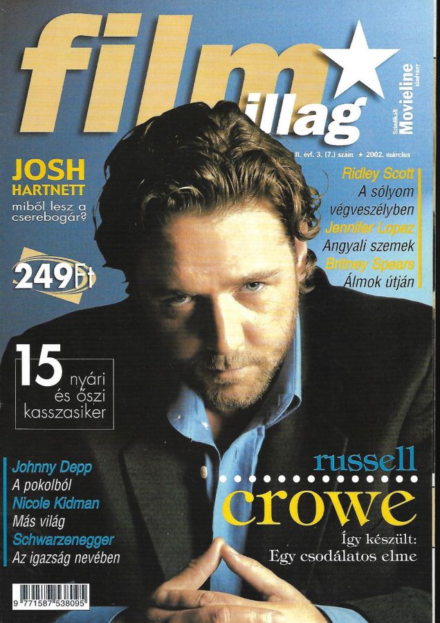 FILM CSILLAG magazine side cover  March 2002