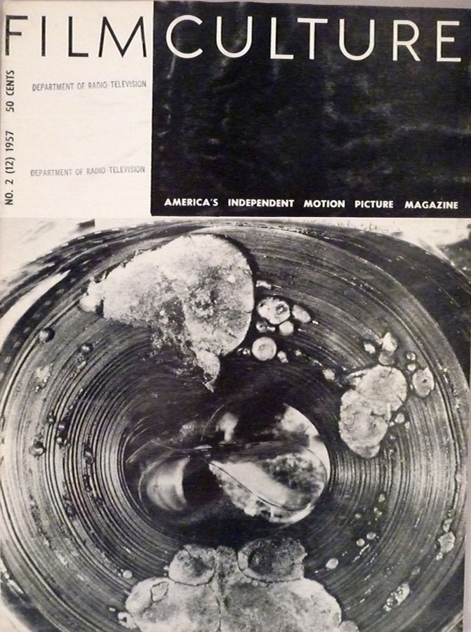 FILM CULTURE magazine side cover Issue 12  Vol 3 # 2  1957