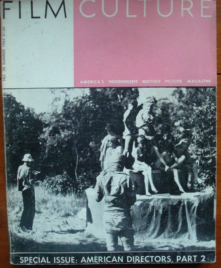 FILM CULTURE magazine side cover Issue 29 Summer 1963