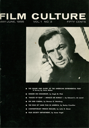 FILM CULTURE magazine side cover Issue 3  Vol 1 # 3 May/June 1955