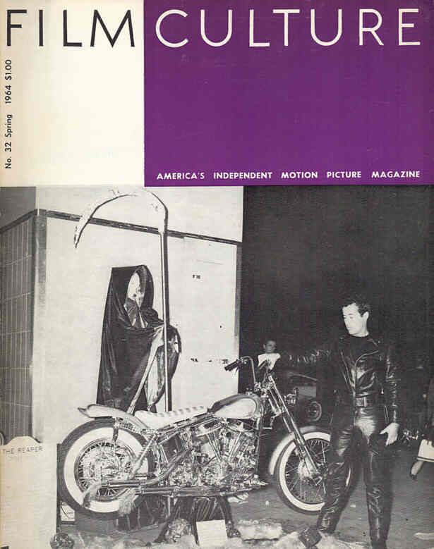 FILM CULTURE magazine side cover Issue 32 Spring 1964