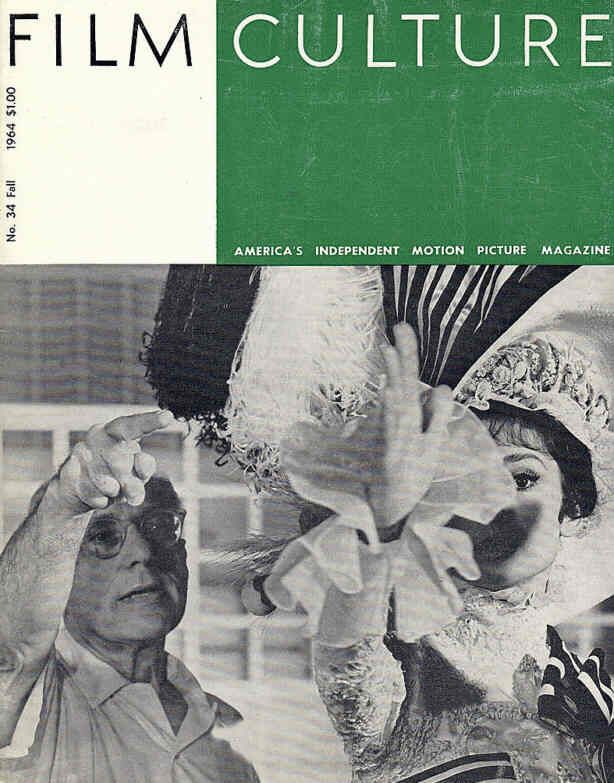 FILM CULTURE magazine side cover Issue 34 Fall 1964