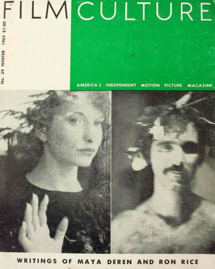 FILM CULTURE magazine side cover Issue 39  1965
