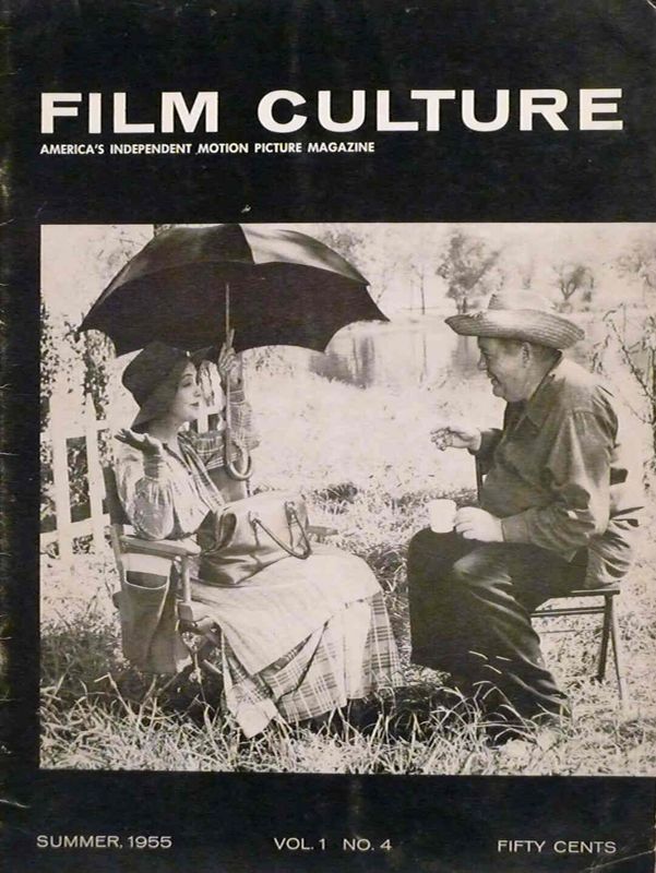 FILM CULTURE magazine side cover Issue 4  Vol 1 # 4 Summer 1955