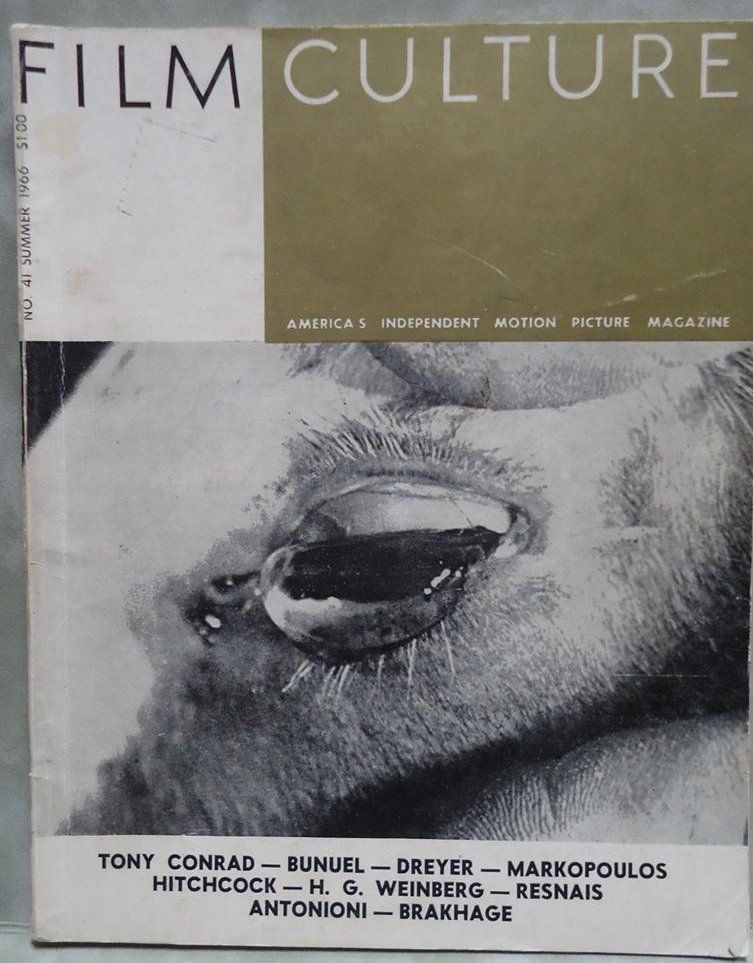 FILM CULTURE magazine side cover Issue 41 Summer 1966