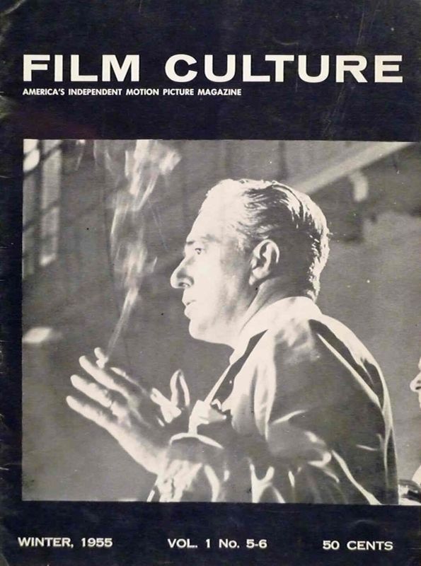FILM CULTURE magazine side cover Issue 5/6  Vol 1 # 5-6 Winter 1955